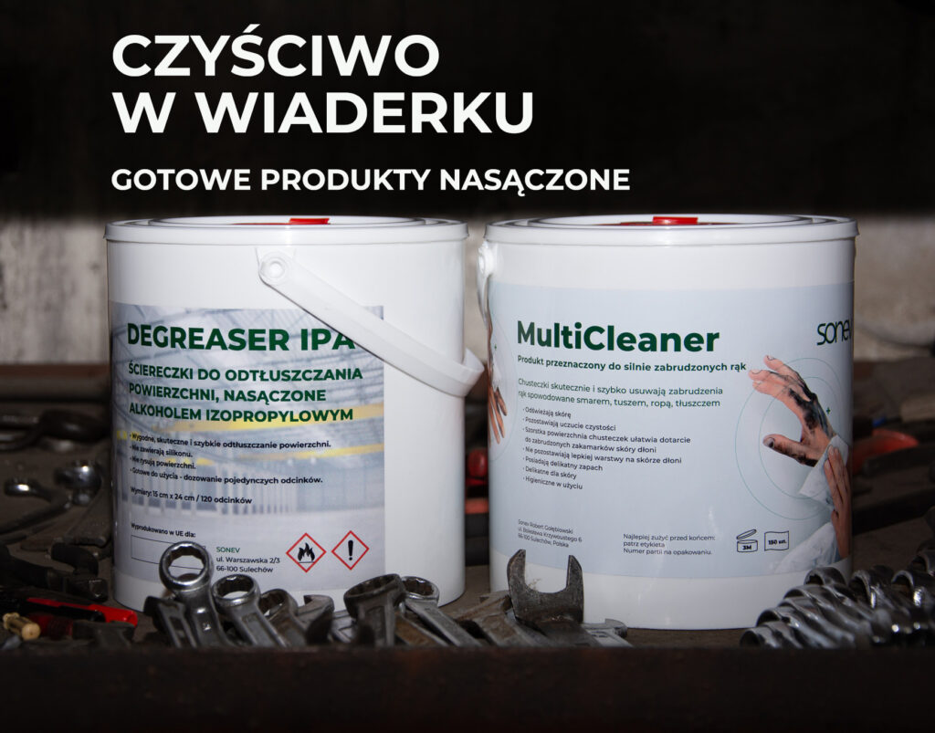 Mokre czyściwa w wiaderku