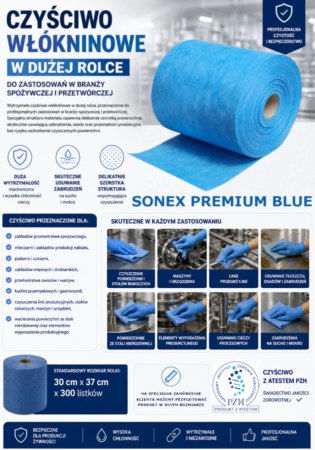 sonex premium blue czyściwo do branży spożywczej